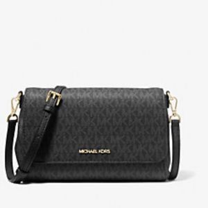 Michael Kors logo convertible crossbody bag black MK logo handbag